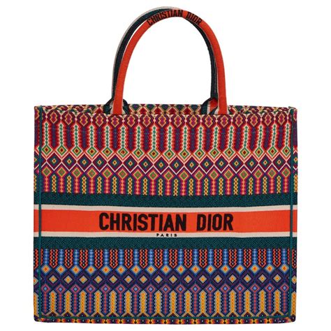 dior orange tote|christian Dior shopping tote.